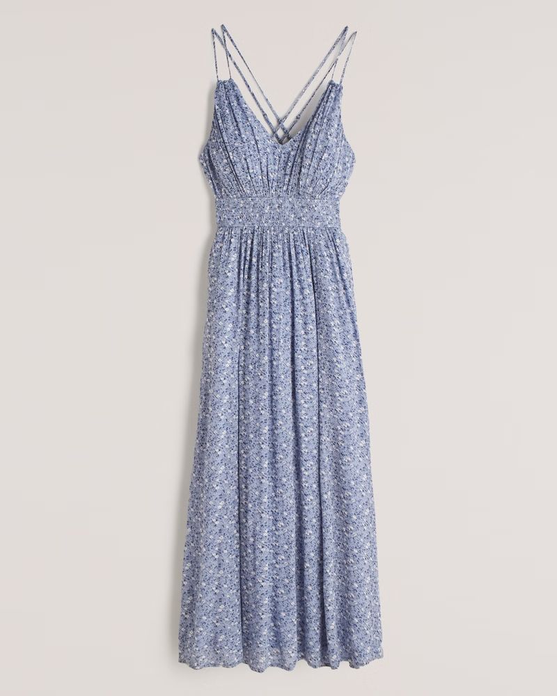 Online Exclusive
			


  
						Double-Strap Babydoll Maxi Dress | Abercrombie & Fitch (US)