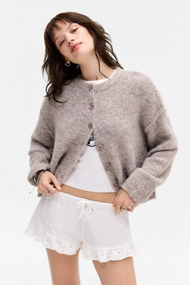 UO Marli Crew Neck Cardigan | Urban Outfitters UK