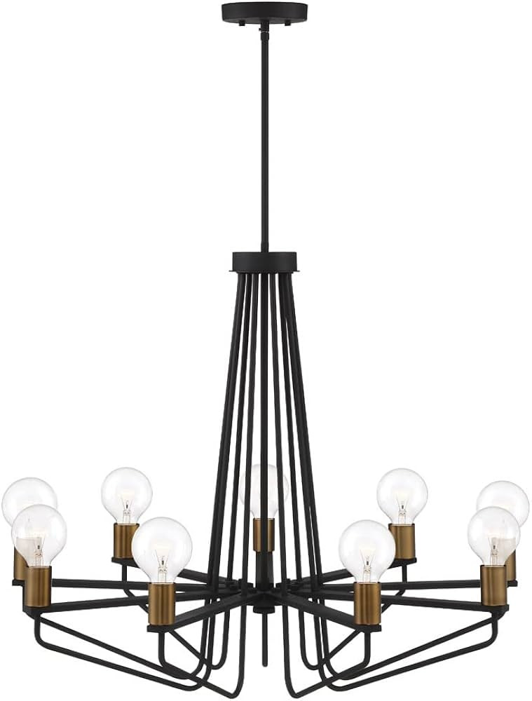 DESIGNERS FOUNTAIN Ravella 9-Light Chandelier, Black, 94289-BK | Amazon (US)