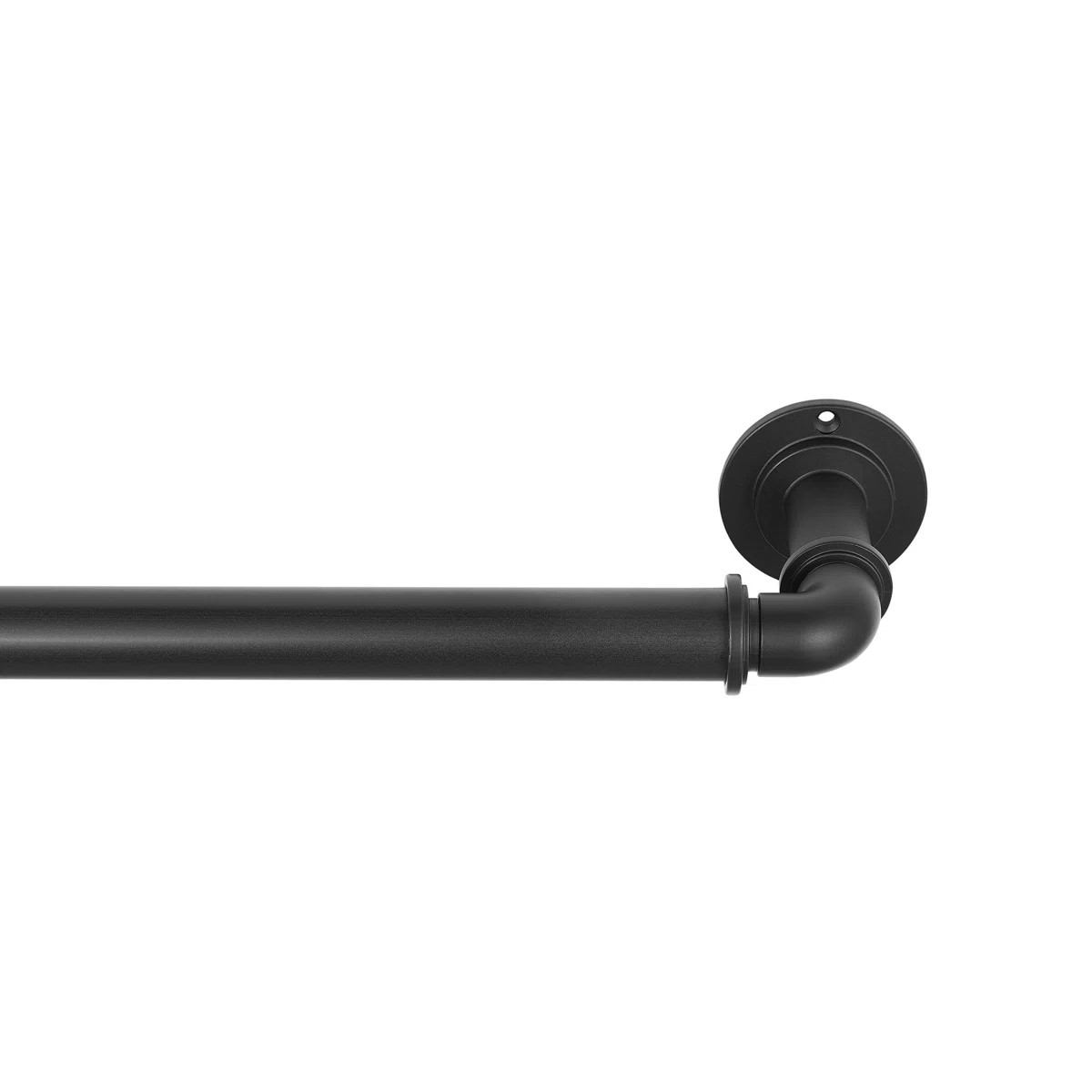 Mode Industrial Room Darkening Collection 1 1/8 in Diameter Curtain Rod Set with Steel Wall Mount... | Wayfair North America