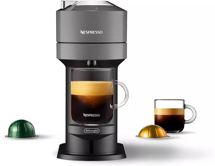 Nespresso VertuoPlus Coffee and Espresso Machine by De'Longhi with Milk  Frother, 14 ounces, Ink Black
