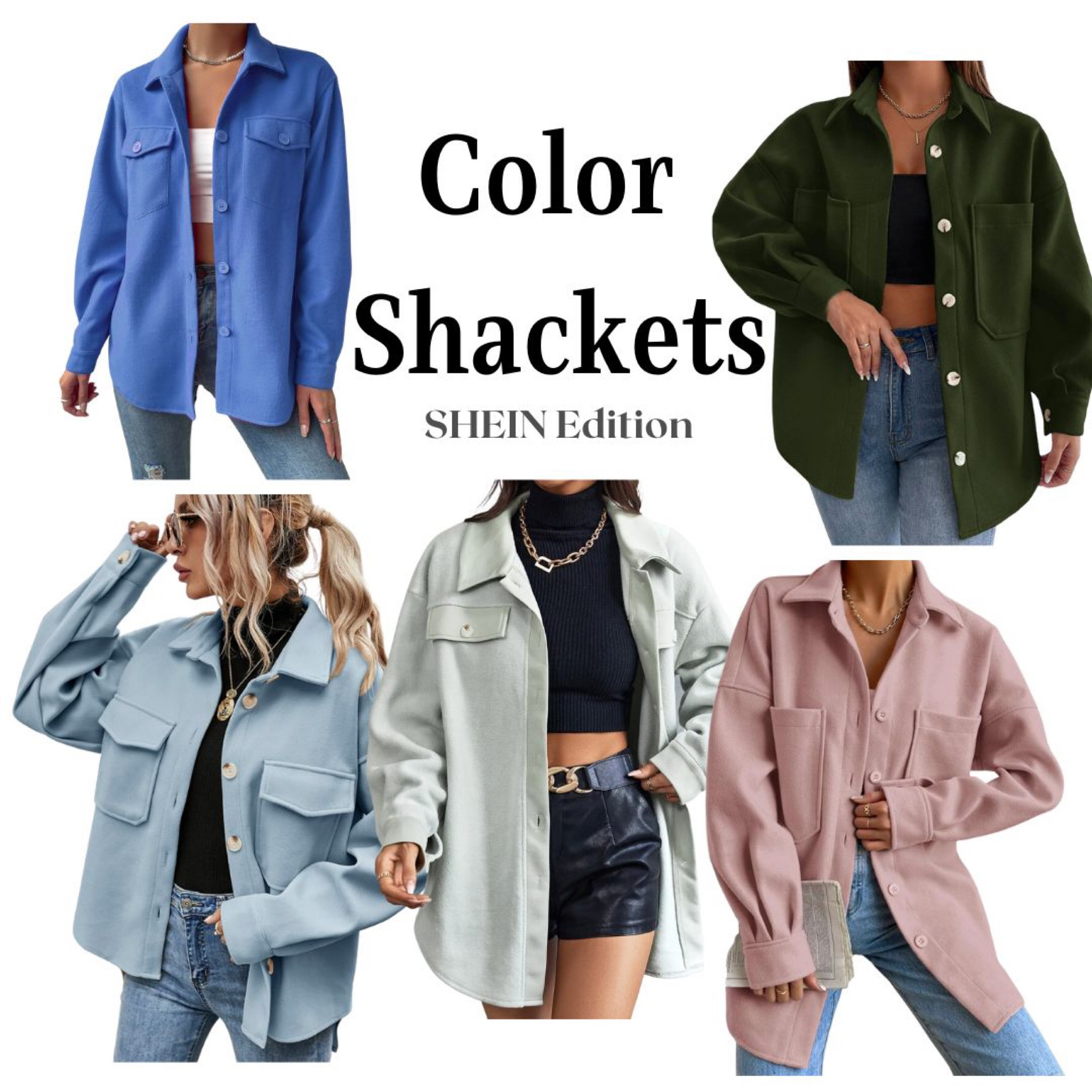 Shackets. Colored Shackets. Pastel. Overcoats. Jackets. Fall and winter. Affordable fashion. Shein  

#LTKworkwear #LTKFind #LTKunder100