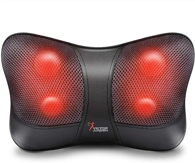 Neck and Back Massager Pillow, Shiatsu Kneading Massage with Heat for Shoulders, Lower Back, Wais... | Amazon (US)