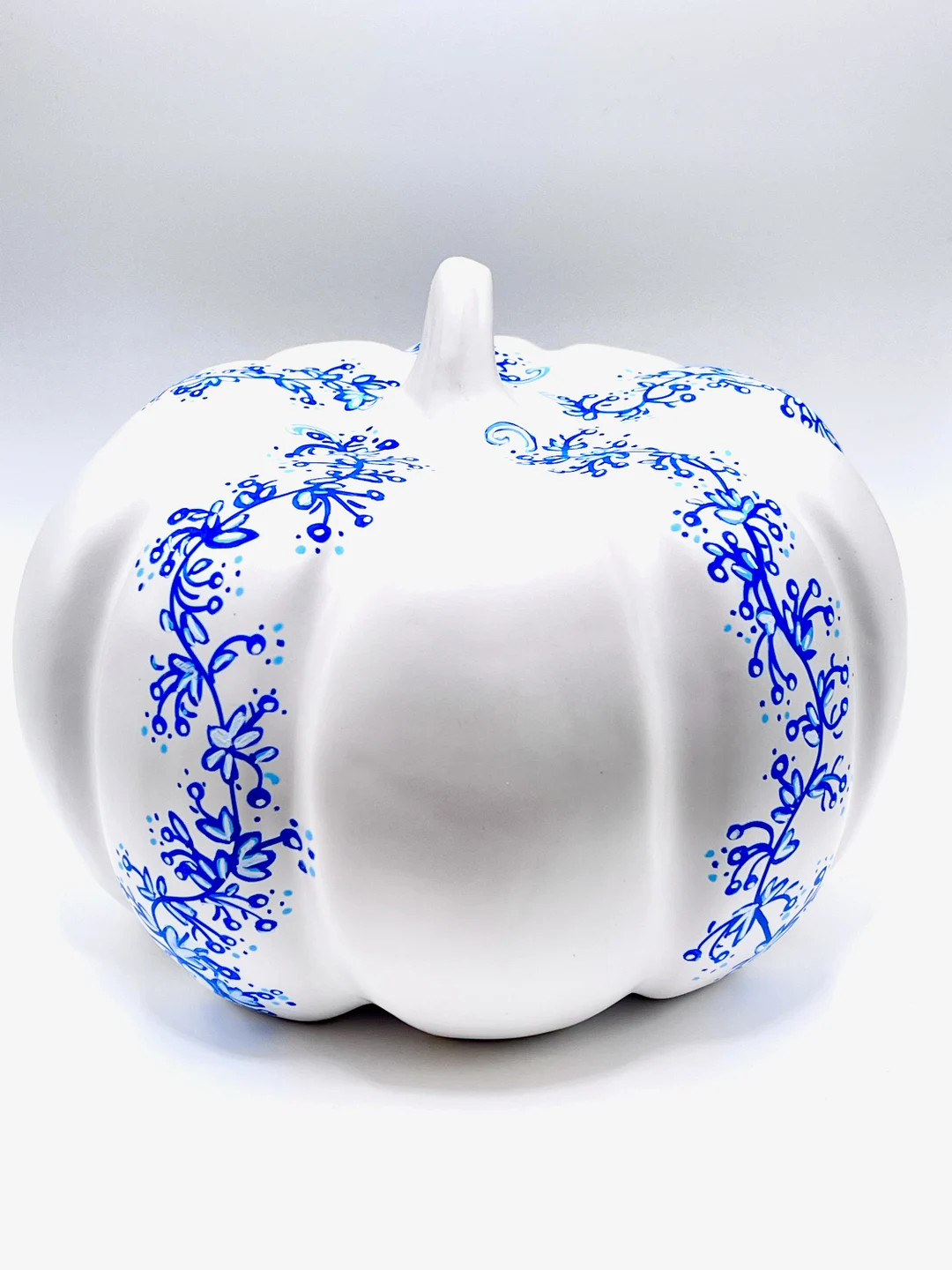 Blue and White Ceramic Pumpkin - Etsy | Etsy (US)