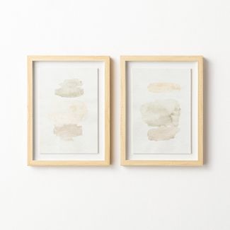 (Set of 2) 12" x 16" Watercolor Abstract Framed Wall Arts - Threshold™ designed with Studio McG... | Target