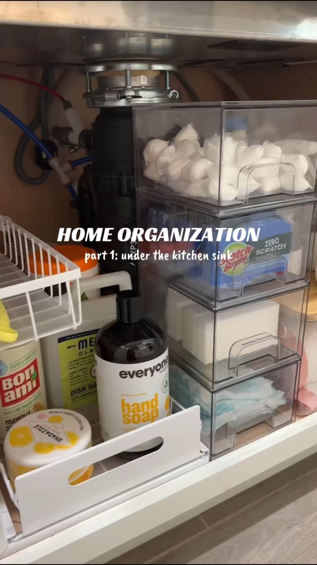 Home organization: under the kitchen sink 