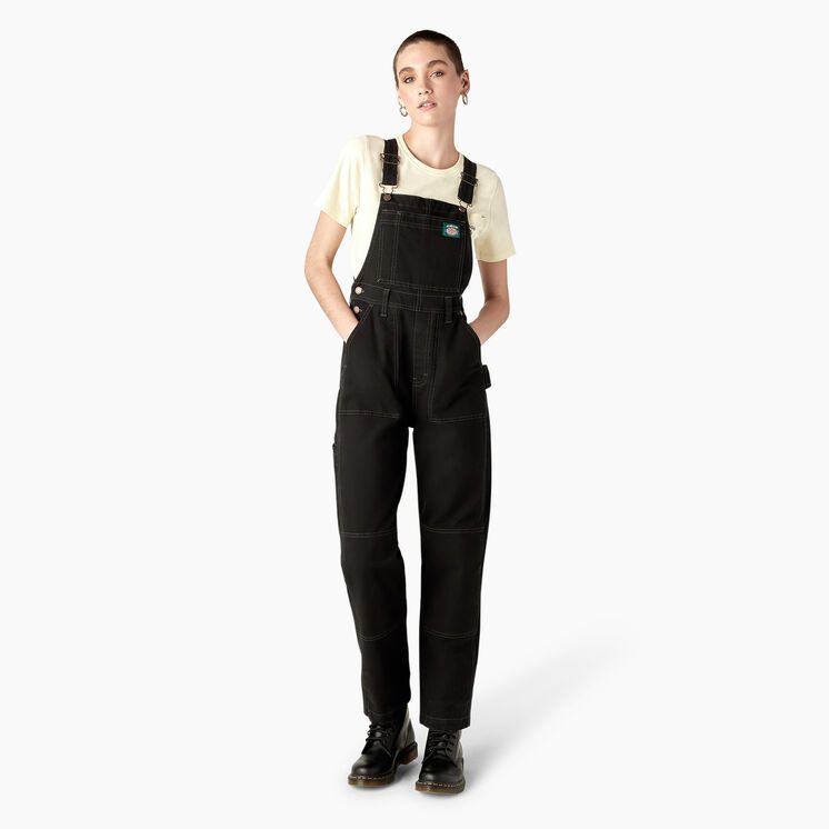 Dickies x Jameson Women's Utility Double Knee Overalls, Rinsed Black | Dickies