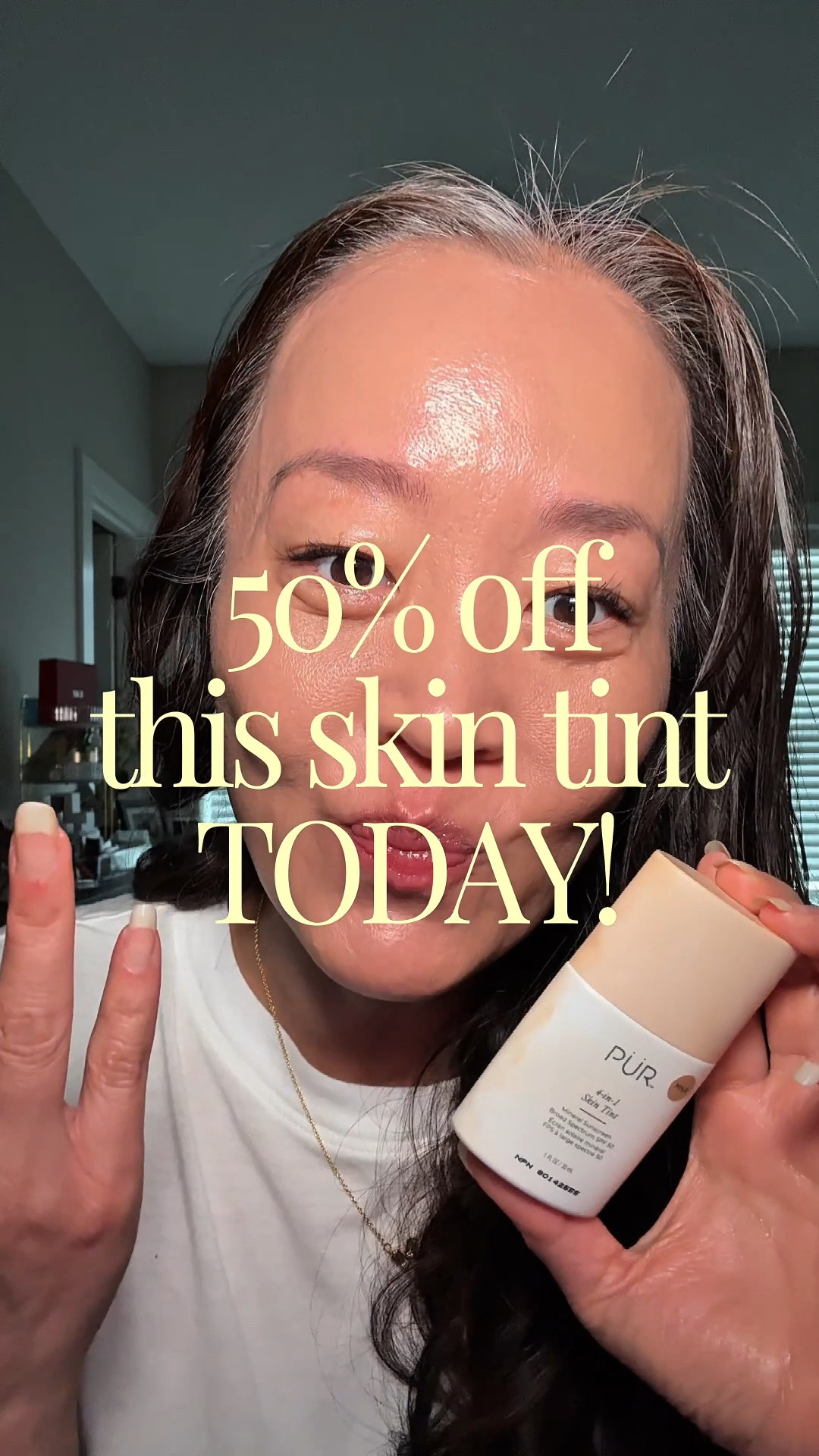 A skin tint with SPF 50 - that’s so lightweight, not greasy, and has beautiful, buildable coverage! Wearing shade MN4.

#LTKBeauty #LTKOver40 #LTKgrwm