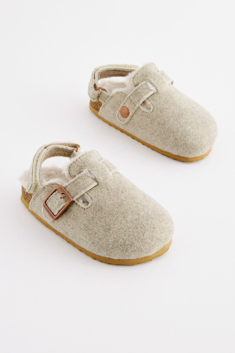 Buy Grey Warm Lined Clog Slippers from the Next UK online shop | Lipsy
