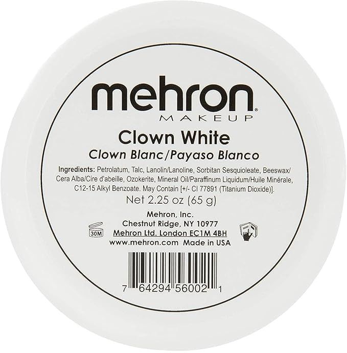 Mehron Makeup Clown White Professional Makeup (2.25 oz) | Amazon (US)