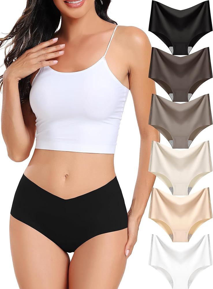 Women's Seamless Cheeky Panties No-Show Bikini Underwear for Women Comfortable Seamless Hipster U... | Amazon (US)