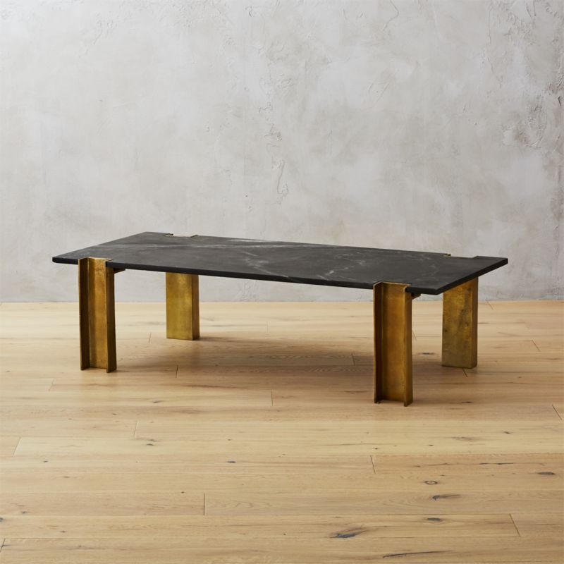 Alcide Rectangular Marble Coffee Table + Reviews | CB2 | CB2