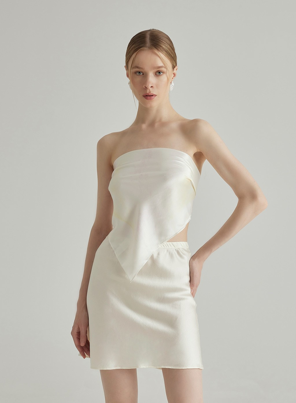 A-Line Mini Silk Skirt | Silk Maison