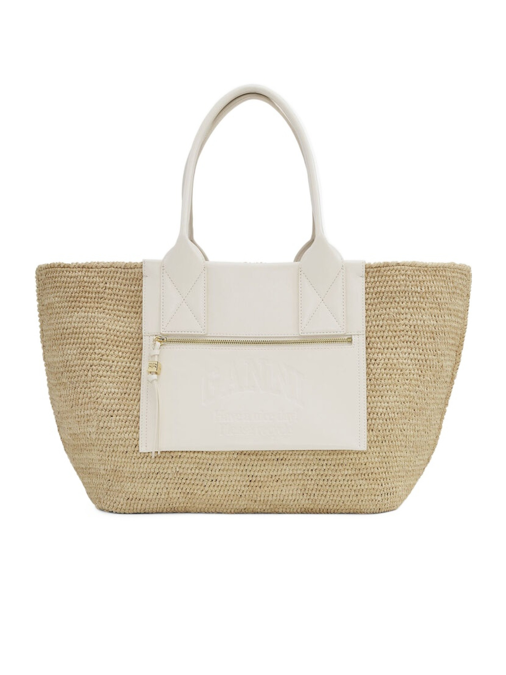 White Medium Raffia Tote | Senser US