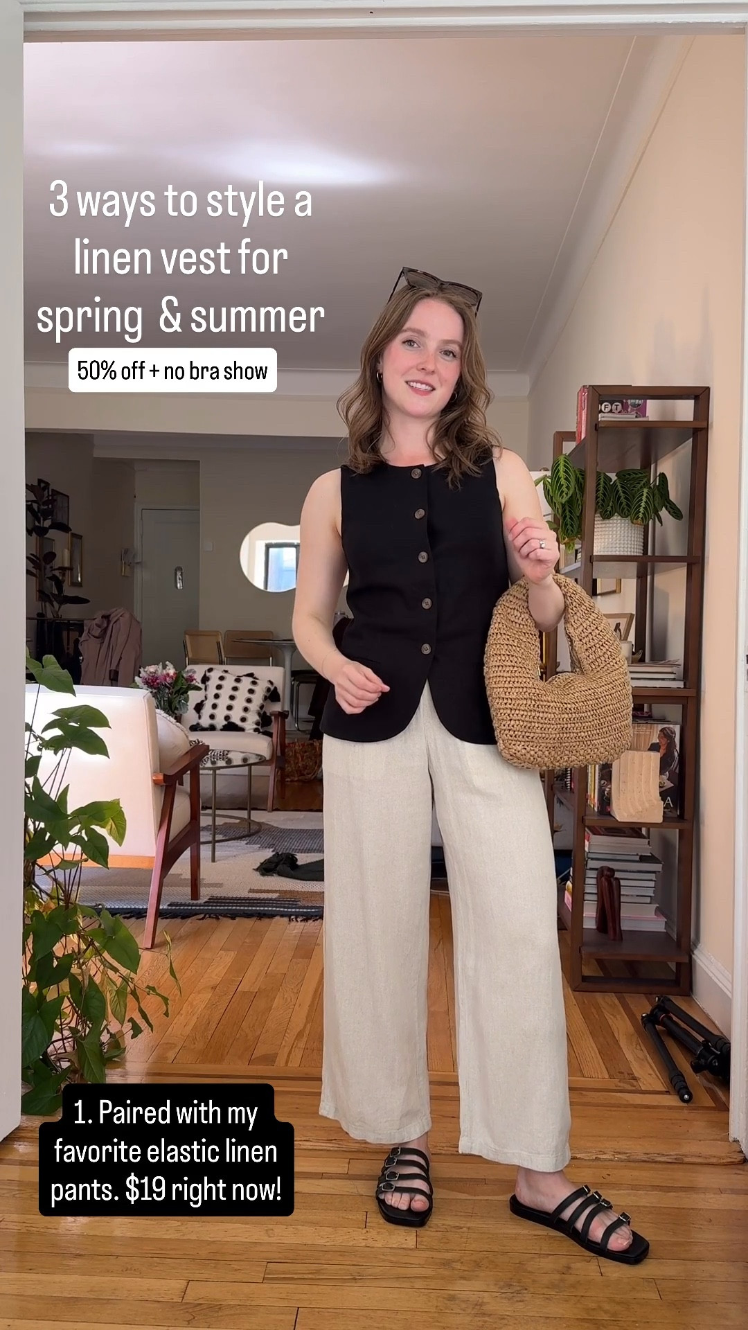 How to style a linen vest. 50% off. Wearing 0 (if between size down)
$19 linen pants size xs petite (I’m 5ft 2 117 lbs)

#LTKSaleAlert #LTKPetite