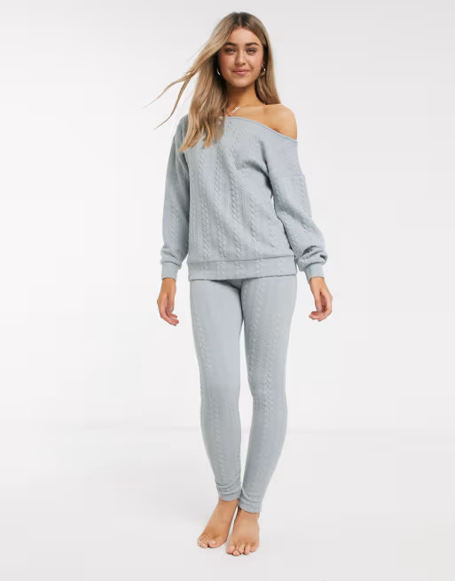 ASOS DESIGN cable sweat & legging set | ASOS US
