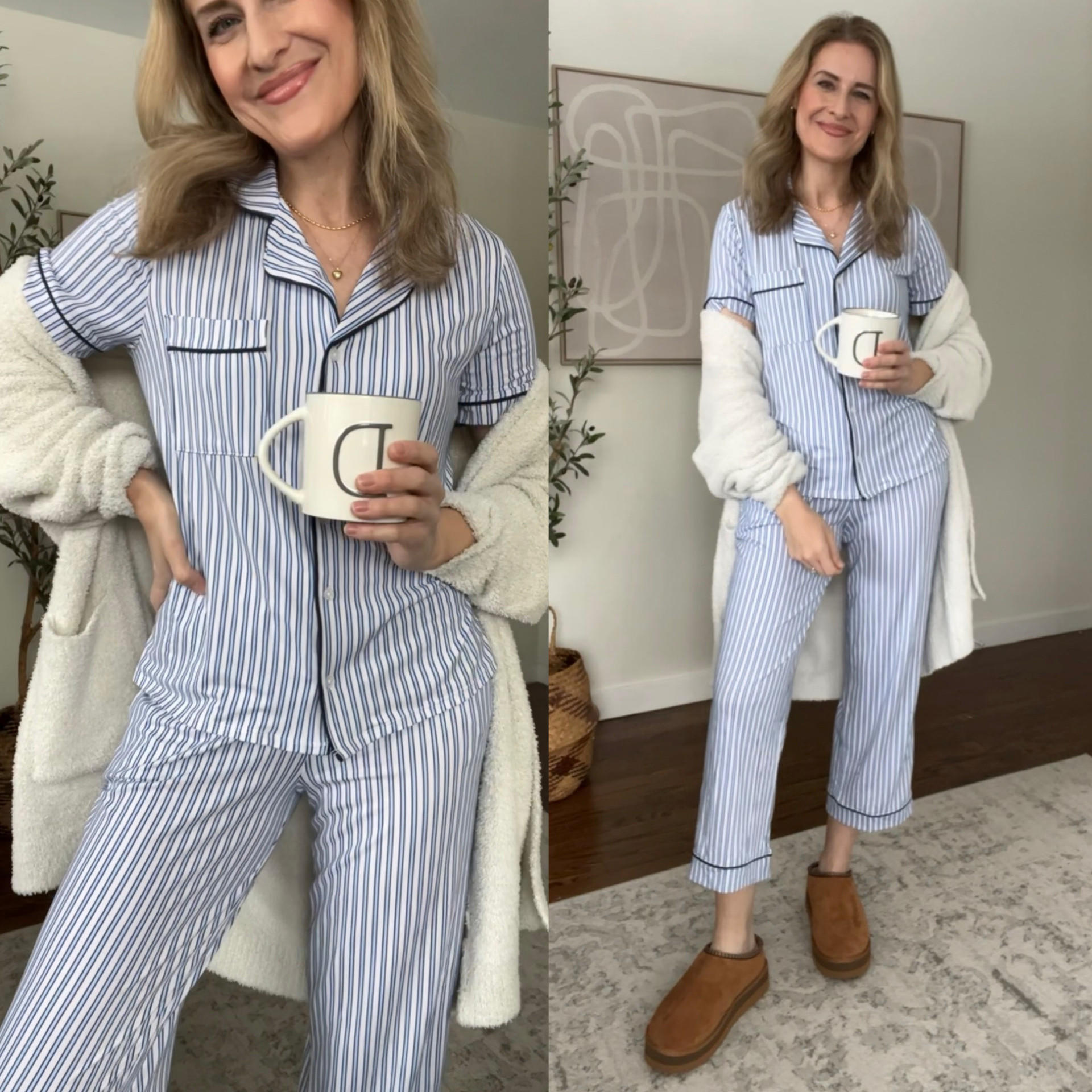 Softest notch collar pajamas at Walmart in new prints, I love to treat myself to these now and then. I got my usual size small. #walmartfashion 

#LTKootd