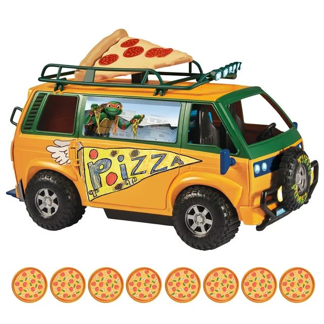 Teenage Mutant Ninja Turtles Mutant Mayhem Pizza Fire Delivery Van by Playmates Toys | Walmart (US)