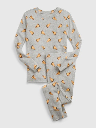Kids 100% Organic Cotton Pizza Graphic PJ Set | Gap (US)