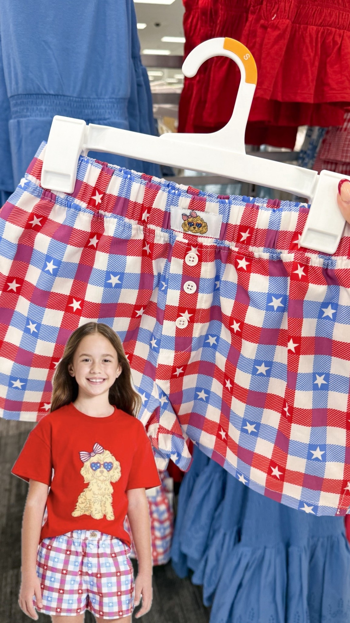 Girls Americana dog and star gingham boxer shorts at Target 🎯 

#LTKSeasonal #LTKootd #LTKKids