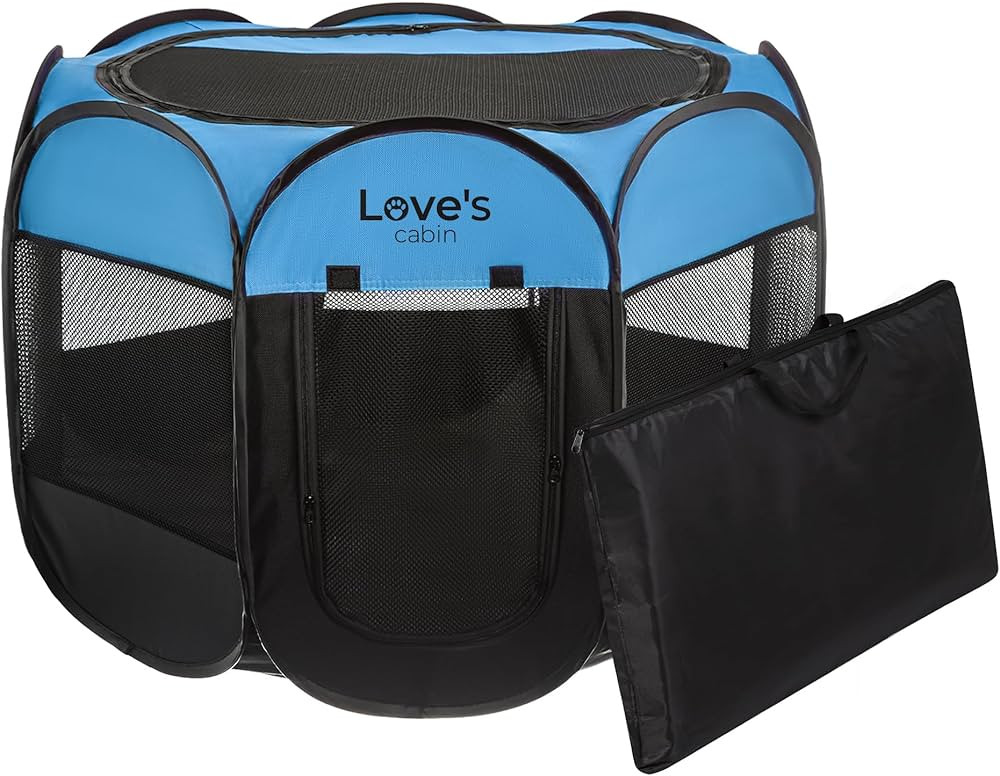 Love's cabin Pet Puppy Dog Playpen, Small Dog Tent Crates Cage Indoor/Outdoor, Portable Playpen f... | Amazon (US)
