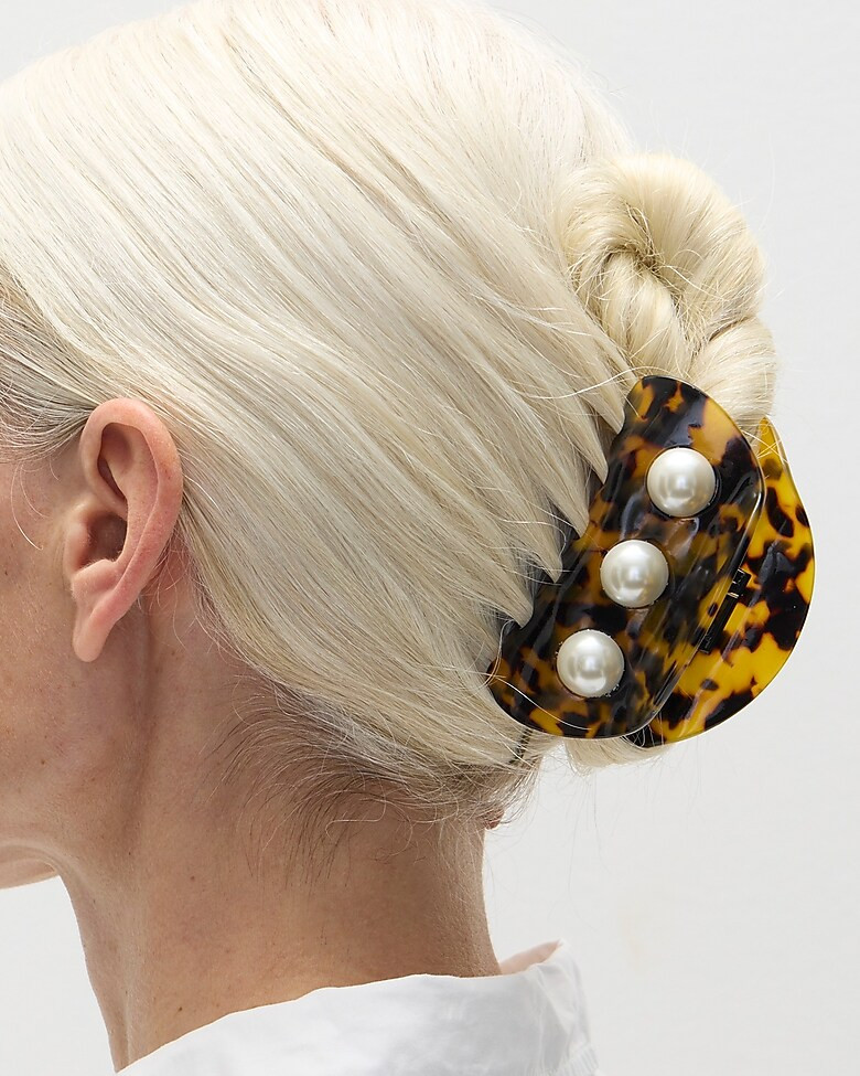 Pearl and tortoise shell clip | J. Crew US