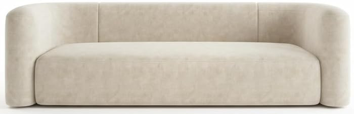 Acanva Luxury Modern Tight Curved Back Velvet Sofa, Minimalist Style Comfy Couch for Living Room ... | Amazon (US)