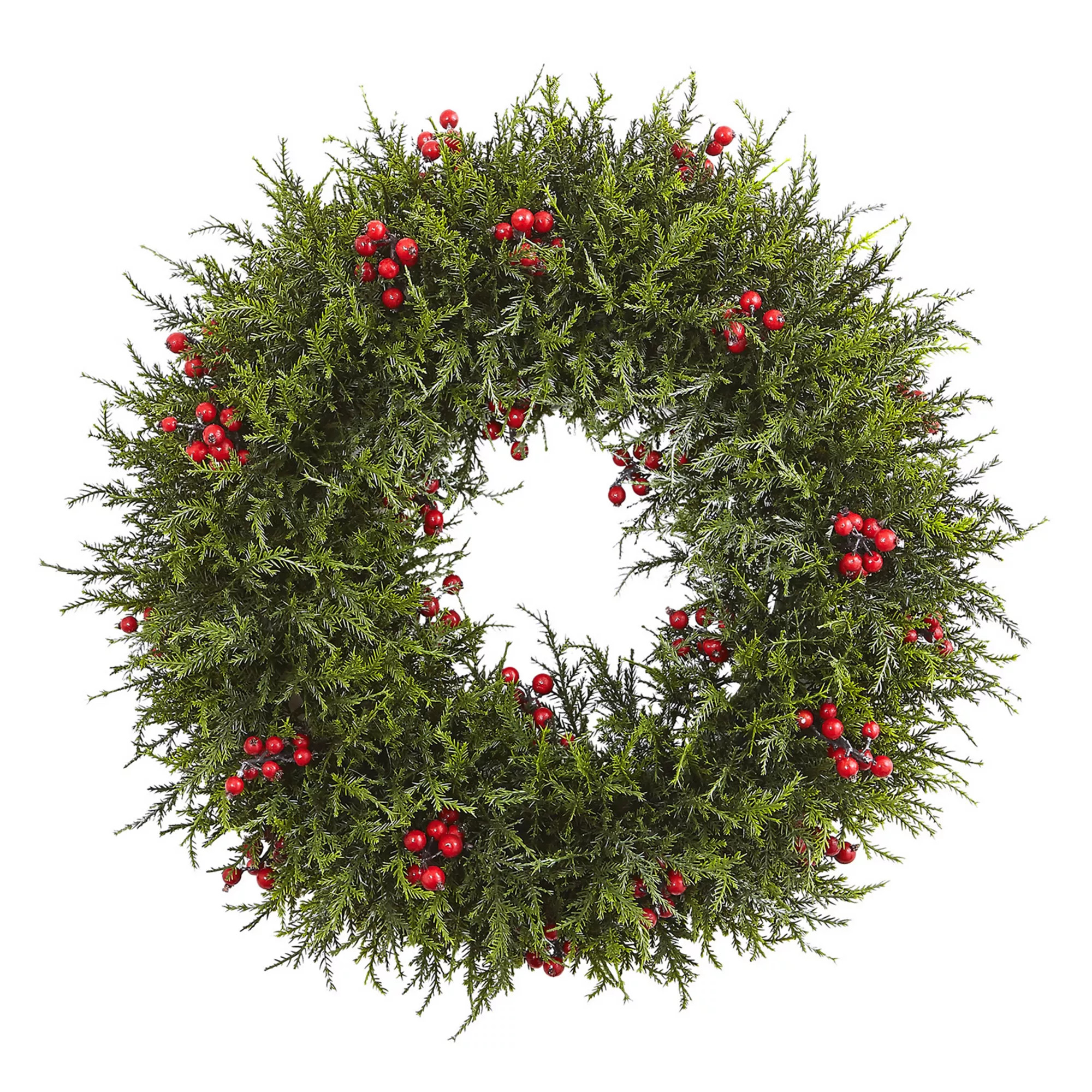 nearly natural Artificial Cedar Berry Wreath | Kohl's