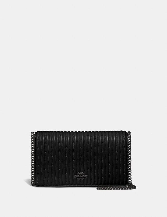 callie foldover chain clutch with quilting and rivets | Coach (US)