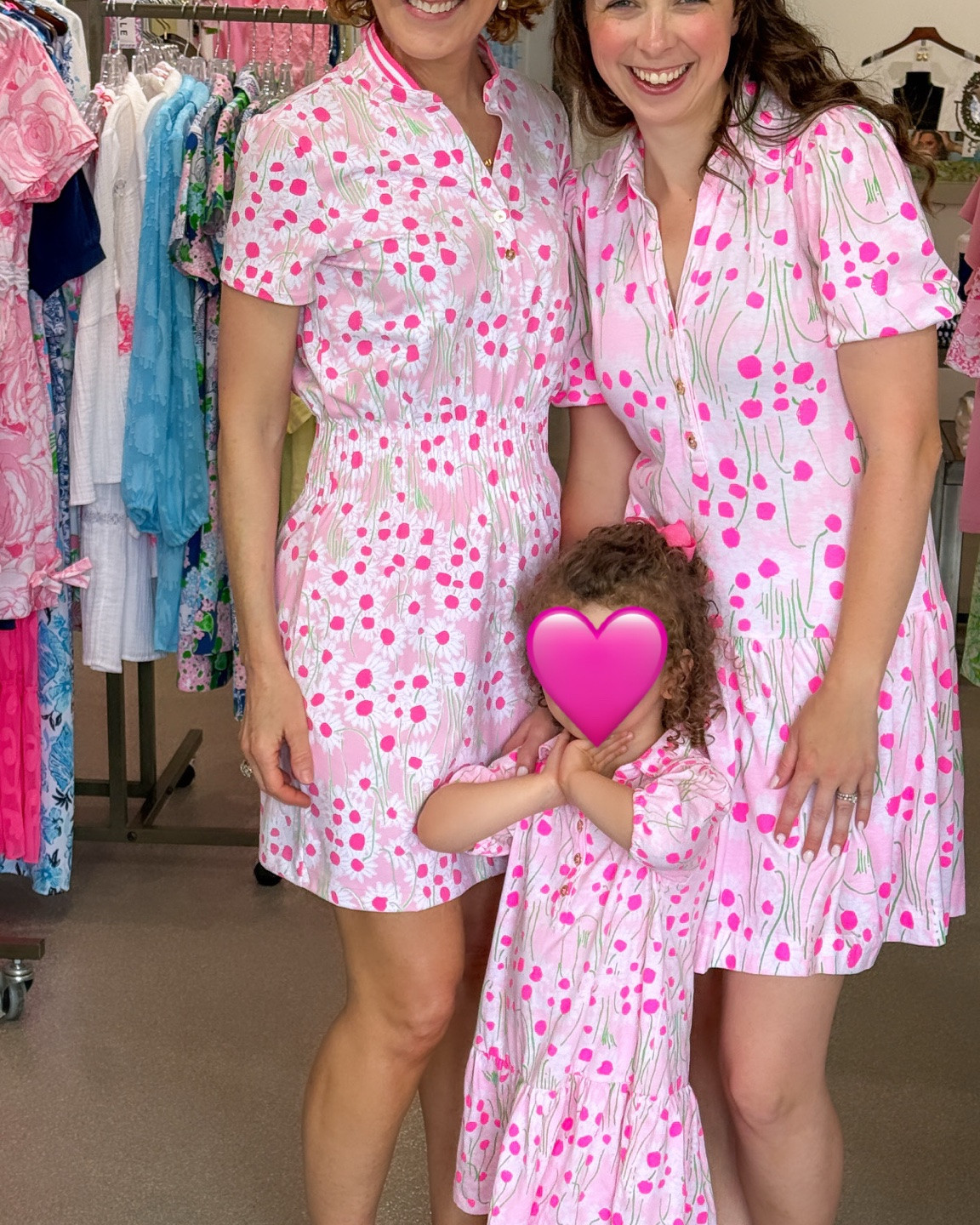 Three generatiThree generations, one happy print! 💗 We’re all wearing Lilly Pulitzer’s Lil Sunny Daisies print—I'm in a Luxletic dress with a tailored collar and built-in bike shorts that’s perfect for pickleball, tennis, or errands, while my daughter-in-law and granddaughter are wearing the flattering Bingley Dress. It’s one of those prints that feels fun, feminine, and timeless at every age. 🌸

#LTKmomlife #LTKOver40 #LTKKids