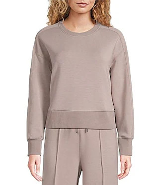 Spanx AirEssentials� Luxe Coordinating Long Sleeve Knit Crewneck Sweatshirt - S | Dillard's