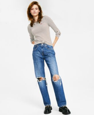 Levis Womens Honey Tee Straight Leg Jeans | Macys (US)