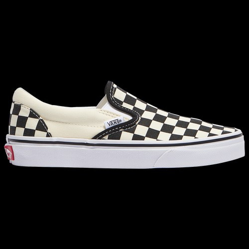 Boys Vans Vans Classic Slip On - Boys' Grade School Shoe Black/True White Size 03.5 | Kids Foot Locker (US)