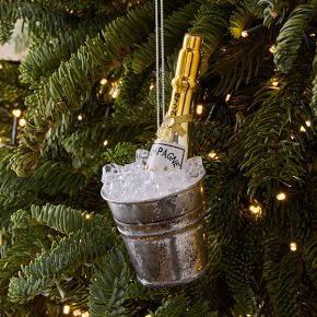 Glass Champagne Bucket Ornament | West Elm (US)