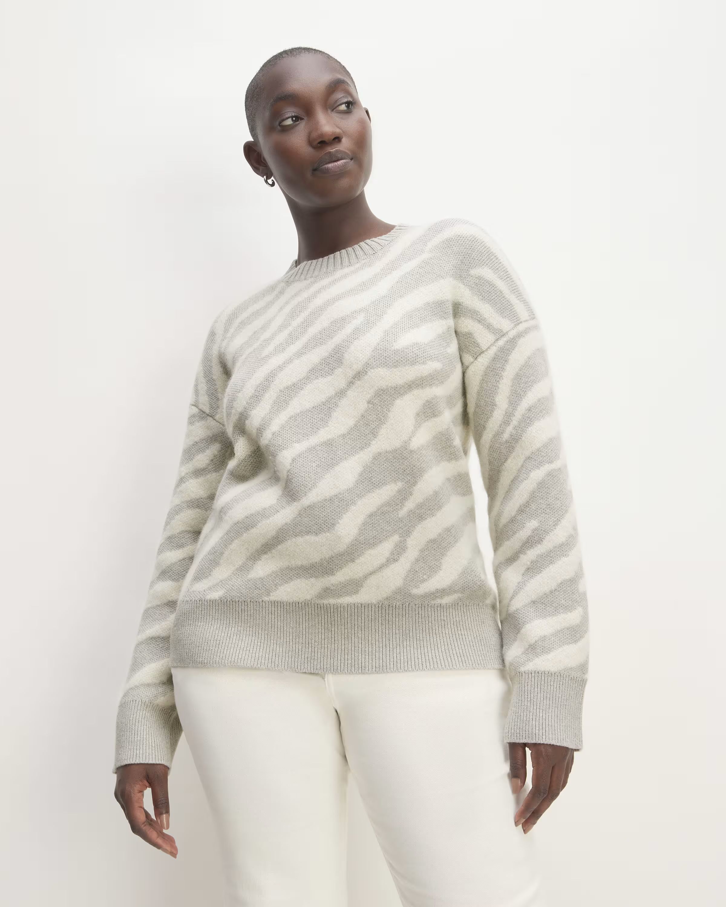 The Alpaca Tiger Jacquard Crewneck | Everlane