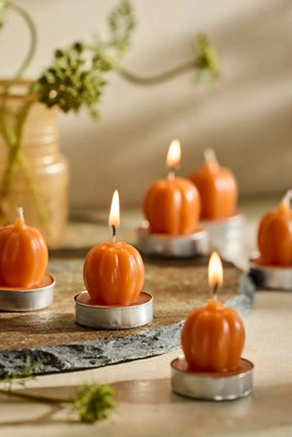 Pumpkin Tea Lights, Set of 9 | Anthropologie (US)