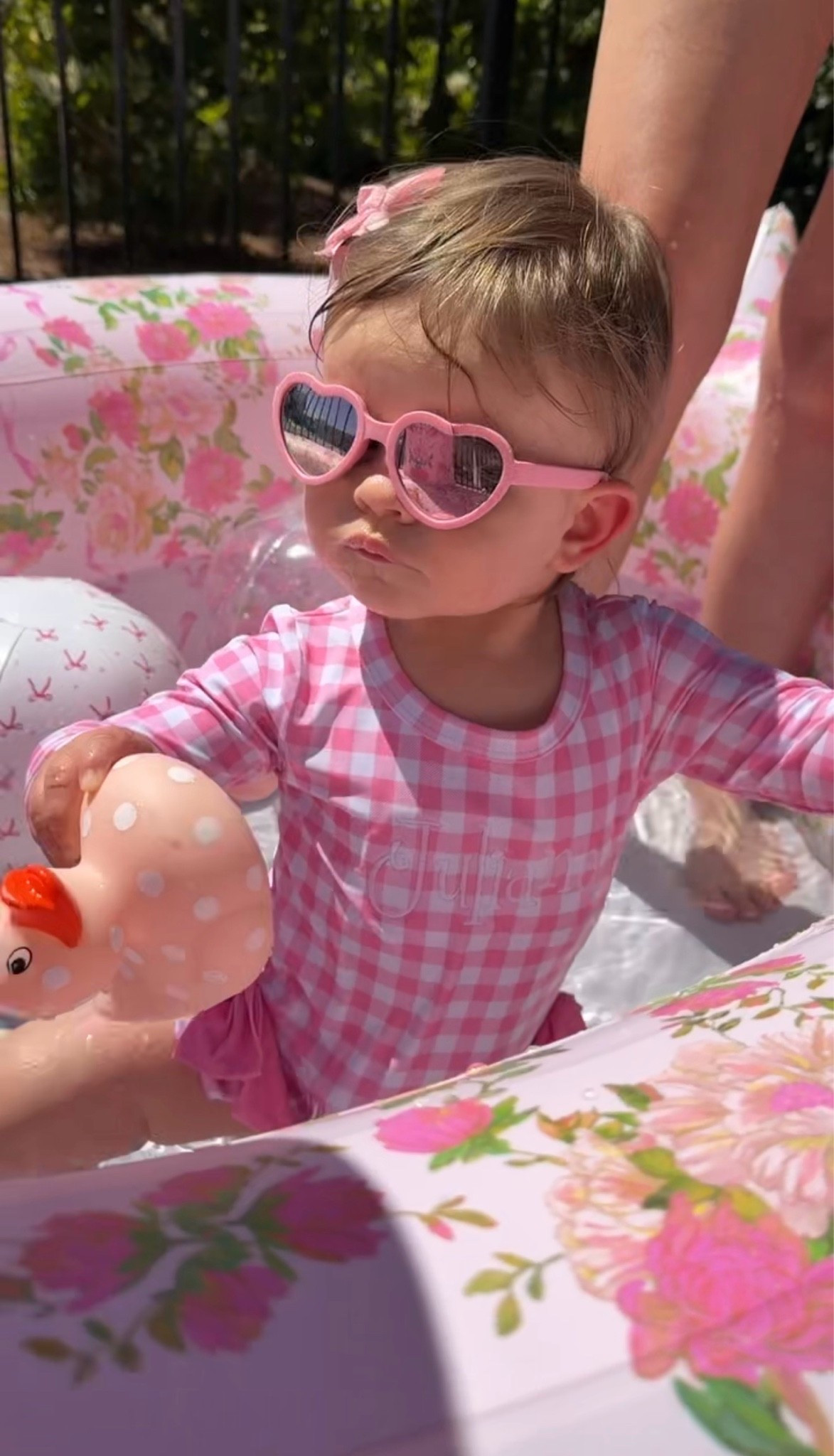 Bay girl pink upf50 swimsuit! So adorable! Monogrammed the front of course too!

#LTKMothersDay #LTKBaby #LTKSwim