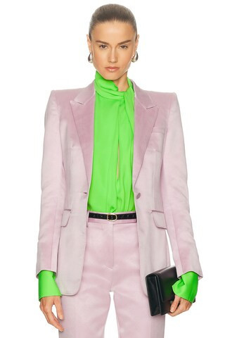TOM FORD Duchesse Single Breasted Jacket in Pink | FWRD 