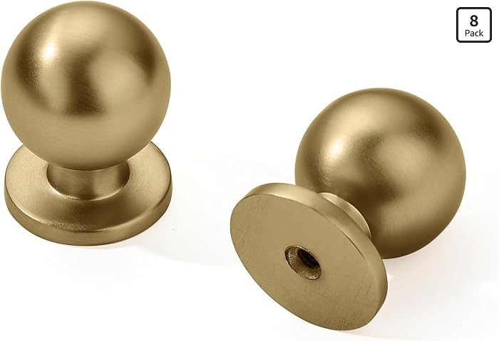 8 Pack Champagne Bronze Cabinet Knobs 1 Inch Single Hole Cabinet Handles Dresser Knobs Drawer Kno... | Amazon (US)