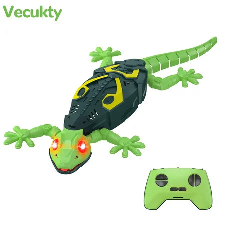 Vecukty Wall Gecko，Rechargeable & Climbs Up Walls Remote Control Toys，2.4GHz RC Reptile with Swing Head & Wagging Tail，RC Robot Toys for Boys & Girls Ages 4 & Up，Green | Walmart (US)