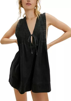 Free People Women's Webster Romper, Black, Medium | Belk
