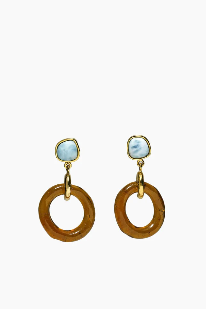 Larimar Hoop Earrings in Multi | Hampden Clothing