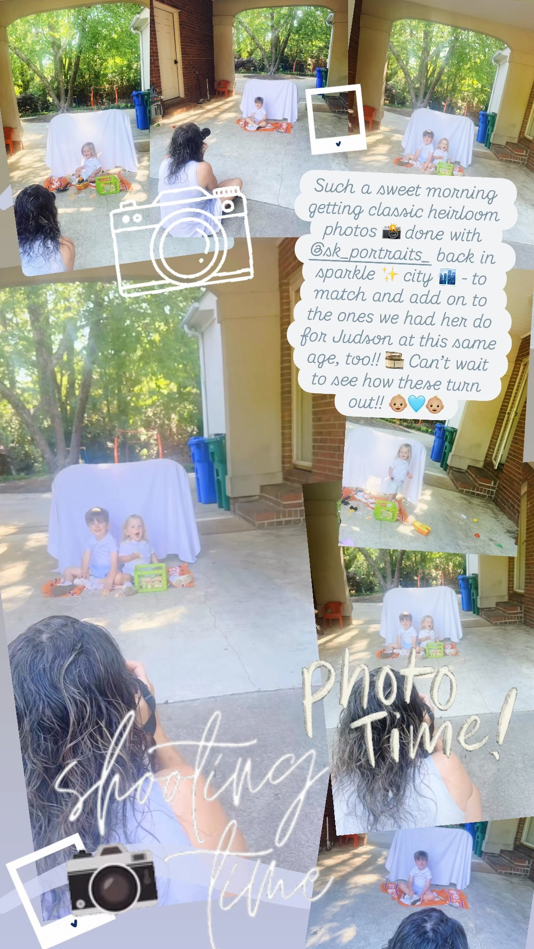 Such a sweet morning getting classic heirloom photos 📸 done with @sk_portraits_ back in sparkle ✨ city 🏙️ - to match and add on to the ones we had her do for Judson at this same age, too!! 🎞️ Can’t wait to see how these turn out!! 👶🏼🩵👶🏼