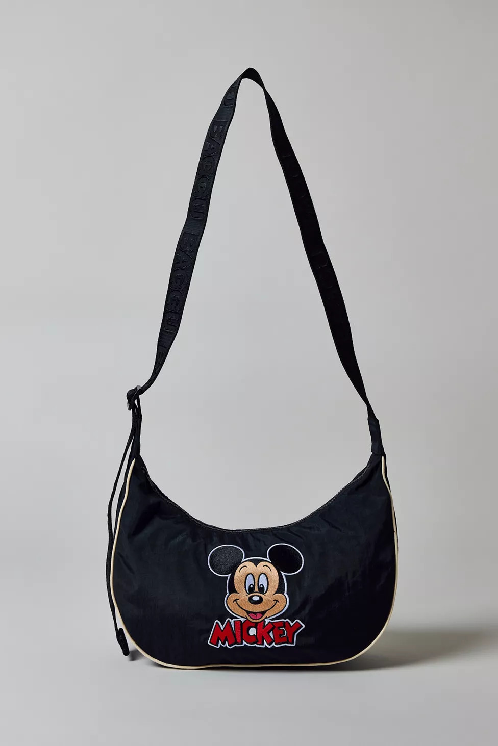 DISNEY | BAGGU Medium Nylon Crescent Bag - Embroidered Mickey Mouse Club | Urban Outfitters (US and RoW)
