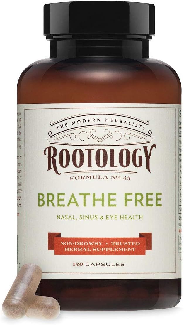 Rootology Breathe Free - Natural Nasal & Sinus Relief - Fast-Acting, Non-Drowsy - 120 Capsules… | Amazon (US)