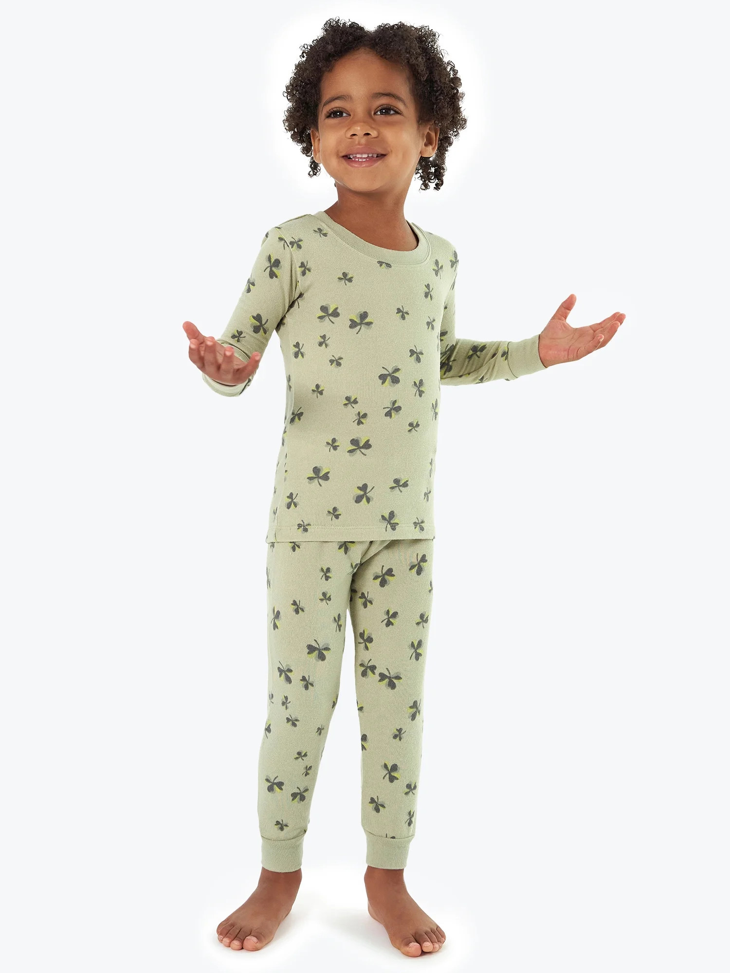 Modern Moments by Gerber Toddler Neutral St. Patrick's Day Pajama Set, 2-Piece, Sizes 12M-5T | Walmart (US)
