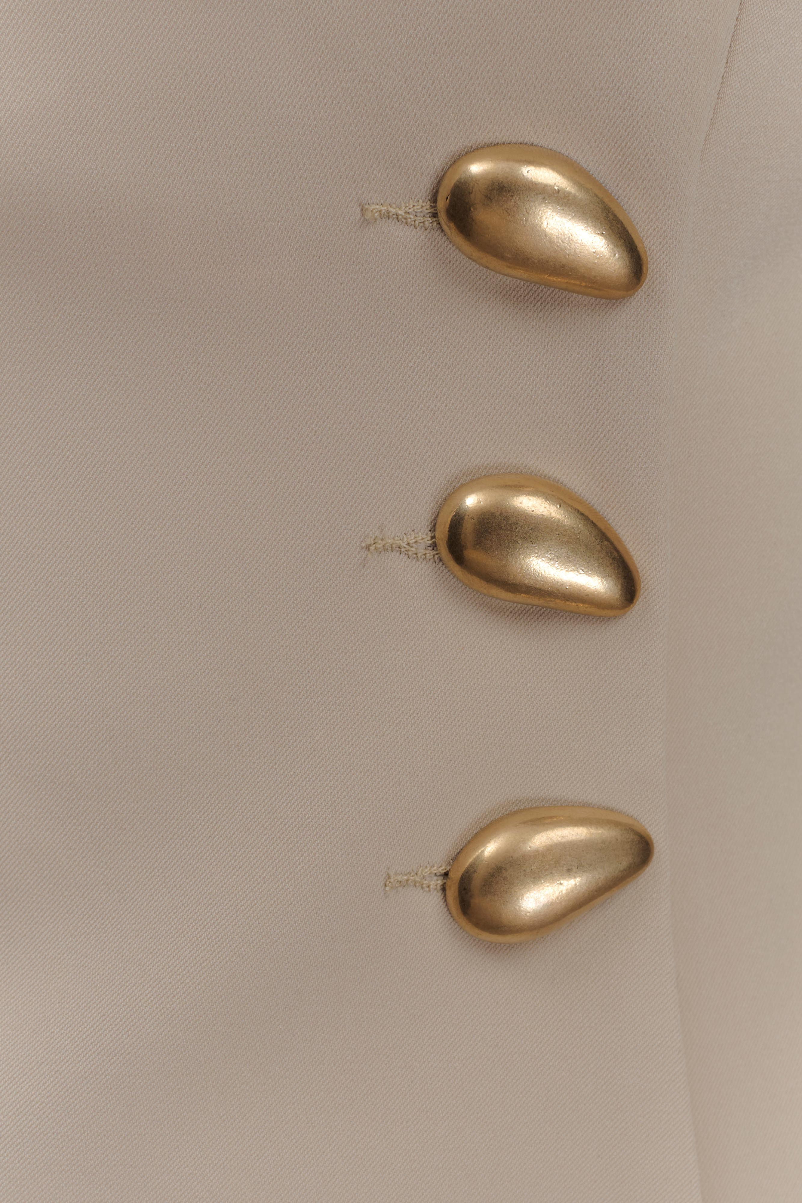 Lindie Strapless Suiting Top - Sand | MESHKI US