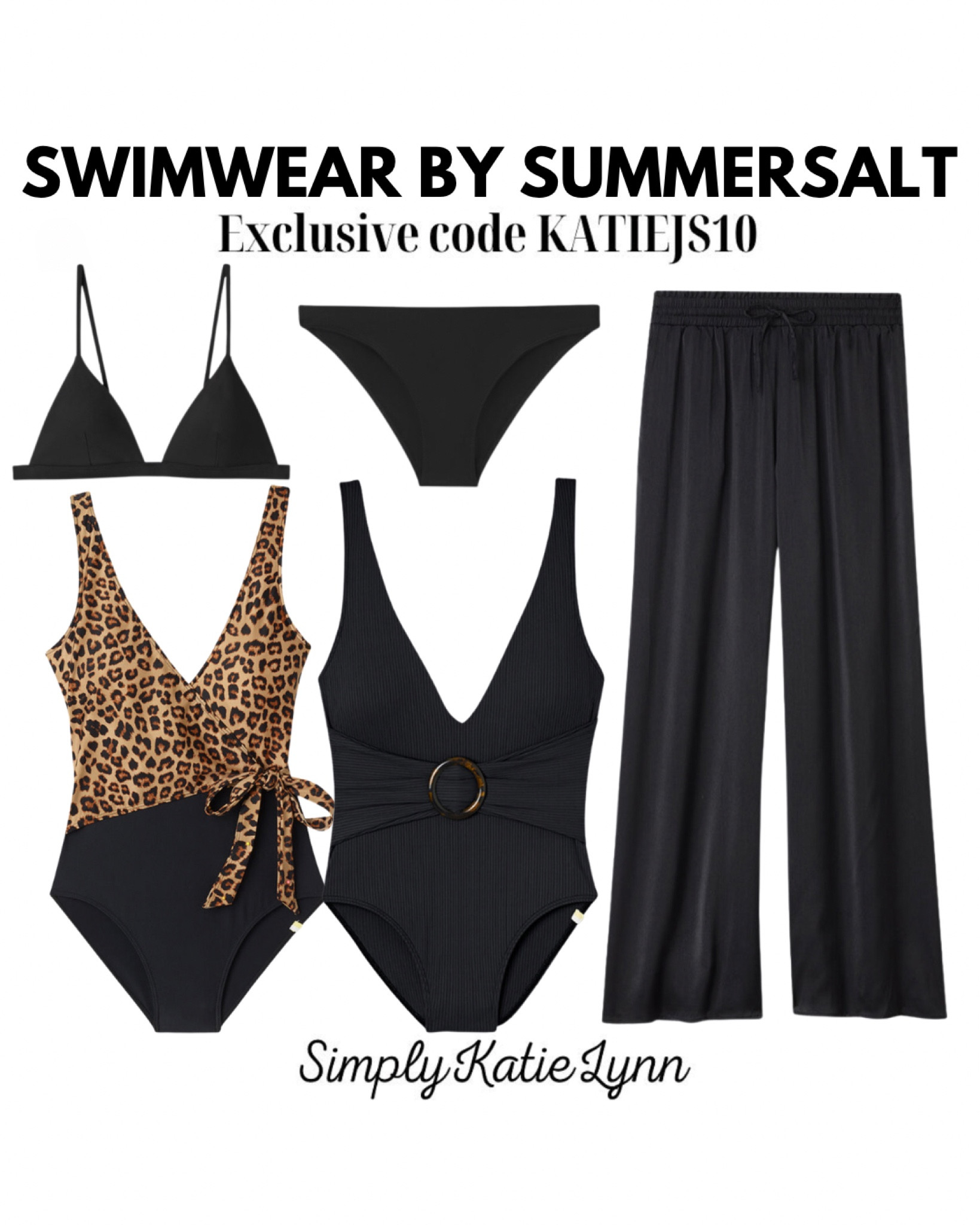 Black and leopard for summer. Swimsuits. Swim. Swimwear. Bikini  

#LTKswim #LTKFind #LTKSeasonal
