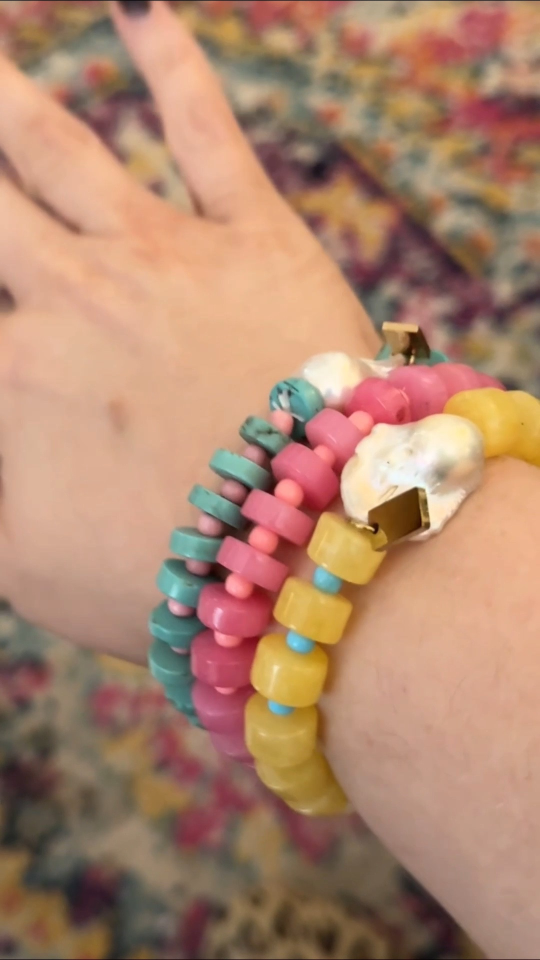 Gorgeous naturally vibrant gemstone and freshwater pearl bracelets that STRETCH!!!  Love these for my plus size ladies!  @Christina Greene #sponsored

#LTKPlusSize #LTKOver40 #LTKSeasonal