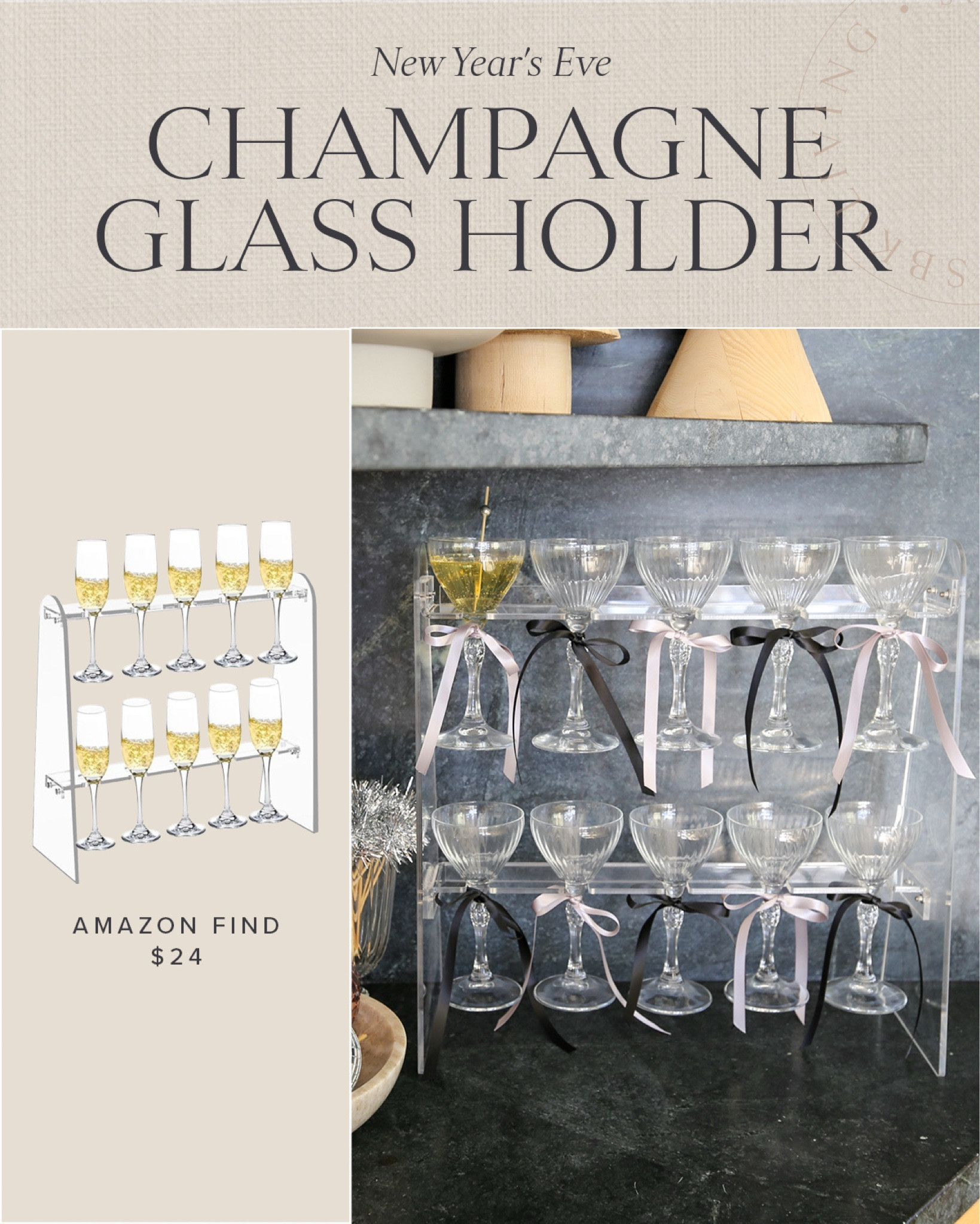 NYE \ champagne glass holder from Amazon 🍾

Home decor
Party
Bow 
New Year's Eve

#LTKFindsUnder50 #LTKParties #LTKHome